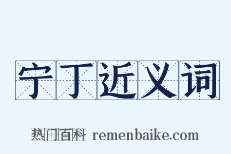 宁丁近义词是什么意思的图片